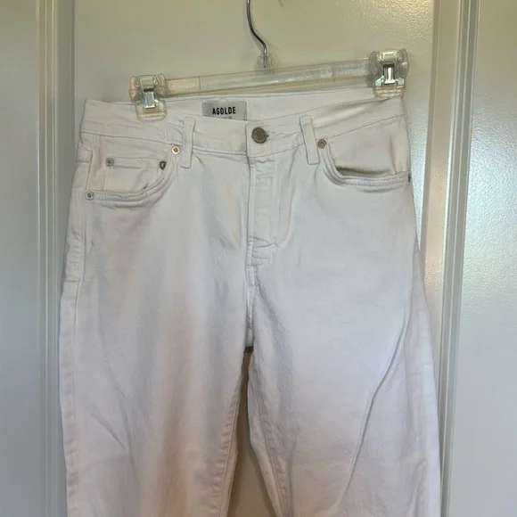 Agolde Toni Mid Rise Straight Jeans in Glowed Size 27 - Picture 8 of 16